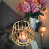 Portacandele Decorazione candeliere in ferro battuto Base semplice Supporto da tavolo Puntelli per cena decorativi