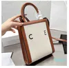 Trend item Canvas Tote Simple fashion crossbody Vertical handbag printed high appearance level detachable belt