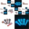 Tubos de fumar Luminous Patterned Sile Hand Pipe Glow In The Dark 3.5 Ambientalmente Fda Siles Waters Vs Glass Water Bong Drop Deliv Ota2W