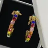 Designermärke smycken örhängen hoop diamantörhängen mode personlighet stora cirkelörhängen kvinnors bröllopsfest designer smycken ingen låda