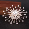 Spille Moda Spilla di perle imitazione Abito Accessori di abbigliamento Temperamento Girasole Strass Pin Festa Gioielli quotidiani per donne Uomini