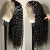 13x4 13x6 Deep Wave Frontal Wig Brazilian 4x4 5x5 HD spetsstängning peruk för kvinnor våta och vågigt 30 tum spetsfront peruk mänskligt hår