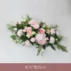 Ghirlande di fiori decorativi Fila di fiori artificiali Matrimonio Arco floreale Disposizione Lusso Rosa Rosa Strada Guida Palla Sfondo muro Segno di benvenuto Decor 230825