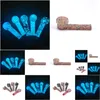 Tubos de fumar Luminous Patterned Sile Hand Pipe Glow In The Dark 3.5 Ambientalmente Fda Siles Waters Vs Glass Water Bong Drop Deliv Ota2W