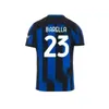 23 24 NewInters Lautaro Mk Hitaryan Bellanova Milans Fans Joueur Maillots de football GOSENS DE VRIJ FRATTESI Barella Chemise de football à domicile kit enfants uniformes thaïlandais