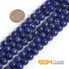 Bracelet rond bleu Lapis Lazuli perles naturelles Lapis Lazuli pierre bricolage perles en vrac pour la fabrication de bijoux perles brin 15 pouces en gros