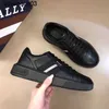 Printemps et automne Ballys nouvelles chaussures pour hommes en cuir véritable peau de vache polyvalente Version coréenne chaussures de sport décontractées petites chaussures blanches chaussures de conseil tendance