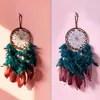 Ужас мечты Boho Sun Dream echer Peacock Зеленые перья с жемчужиной ручной работы и деревянными бусинками 122123