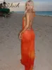 Основные повседневные платья fsda print reuffles сексуальные низкорезовые пляжные платья макси летние женщины. Женщины с задним без спины Bodycon Long Holiday 230826