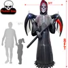 Other Event Party Supplies OurWarm Halloween 8ft Long Radar Grim Reaper Inflatable Outdoor Decorations Horror Prop With Led Light For Outdside Garden Decor 230825