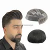 Perruques synthétiques NLW Toupée pour hommes Système de remplacement de cheveux humains Unités de cheveux Mince Mono Combiner avec des pièces de cheveux de prothèse de cheveux PU x0826