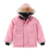 Kids Down Coats Canadan 유아 재킷 따뜻한 후드가있는 파카 디자이너 어린이 소년 아웃복 소녀 청소년 거위 두꺼운 아이 아기 겨울 스포츠웨어 블루 블랙 레드