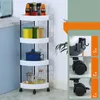 Storage Holders Racks Kitchen Basket Cart Roller Rack Garage Organizing Tray for Fruit Vegetable Bins Shelves 230825