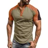 Camisas masculinas de manga comprida camisa grossa moda primavera e verão casual manga curta frisada gola grande alta