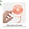 장식 인형 LED LED LIGHT CLIP-ON FAN 2 속도 바람 기숙사 침대 옆 책상 베이비 유모차 충전 소형 USB