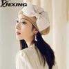 Berety 2023 Koreańskie Big Bow Beret Women Women Spring Summer Knited Hat Kobiet elegancki malarz czapek dla dziewczynki 230825