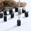 Mode oregelbunden svart turmalin rå stenpelare charm för halsbandörhängen smycken tillverkning tillbehör