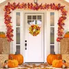 Faux Floral Greenery 53pcs Artificial Maple Leaf Vine Autumn Fake Garland For Christmas Halloween Thanksgiving Party Fireplace Fall Decor 230825