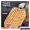 Other Home Garden Hair Brushes Care Styling Tools Productswood Airbag Mas Carbonized Solid Wood Bamboo Cushion Antistatic Brush Comb J Dhlq8