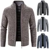 Pulls pour hommes Cardigan Veste Automne / Hiver Pull Polaire Épais Chaud Tricot Tendance Patchwork Zipper Manteau Casual Menswear Male Sweatercoat