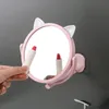 Compact Mirrors CX215 Fold Makeup Mirror Bathroom Wall Mounted Beauty Vanity Mirror Makeup Bath Cosmetic Folding 230826