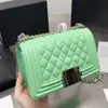 Designers bolsas Le Boy bolsa de ombro carteira designer saco mulheres caviar acolchoado aba bolsas mulheres antigo metal corrente embreagem CF diamante treliça bolsa de noite