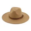 قبعات واسعة الحافة دلو للنساء 95 سم حزام أبيض Khaki Fedora Women's Hat Church تزيين الزفاف الرسمي Sombreros de Mu 230825