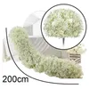 Flores decorativas grinaldas rosa branco gypsophila bebê respiração flor linha corredor casamento pano de fundo prop mesa bola evento festa estrada guia arco floral 230825