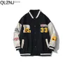 Vintage Letter Embroidered Varsity Jacket Men Y2K Street Hip-hop Retro Baseball Uniform Couple Casual Bomber Coat Streetwear Top Q230826