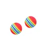 Other Cat Supplies Rainbow EVA Cat Toys Ball Interactive Cat Dog Play Chewing Rattle Scratch EVA Ball Training Balls Pet Toys Supplies 230825