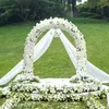 Decorative Flowers Wreaths Customize White Rose Hydrangea Artificial Floral Wedding Backdrop Arch Flower Row Curtain Decor Party Window Display 230825