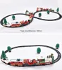 ElectricRC Pista Luzes e Sons Conjunto de Trem de Natal Trilhos Ferroviários Brinquedos Presente de Natal para Crianças Festa de Aniversário para Criança 230825