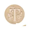Wholesale Retro 26 Letter A - Z Wax Seal Stamp Alphabet Wood Kits Replace Copper Head Hobby Tools Sets Post Decor Drop Delivery Office Scho