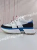 Hot Luxury Designer sneaker trainer loopschoenen kalfsleer witblauw letter overlays platform lage sneakers heren vrouw schoenen maat 35-45 fd230501