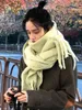 Sciarpa Scialle spesso Avvolge Sciarpa Inverno Caldo Moda Colore solido Pashmina Lunga Nappa Hijab Stole Bufanda Mujer 230825