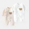 Pagliaccetti a maniche lunghe Tute casual per neonati Neonati maschi Pagliaccetti per bambini in cotone Bebe Tuta Abbigliamento Abiti Morbidi Pigiami interi 230825