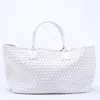 Kvällspåsar 24 färger damer Hight Quality Woven Leather Cross Stitch Hobo Handväska Kvinnor stor väska Casual Tote 230825