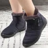 Сапоги Women Boots Boots Водонепроницаемые снежные сапоги Женские плюшевые зимние ботинки Женщины теплые сапоги на лодыжке зимняя обувь Женская повседневная обувь и размер 230825