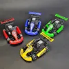 Modèle moulé sous pression 1pc Mini jouet de voiture en plastique retirer coloré dessin animé course Kart enfants Eonal pour garçons couleur aléatoire 230825