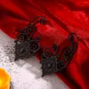 Rücken Ohrringe 1 Paar Gothic Punk Schwarz Hohl Ohr Manschette Für Frauen Vintage Elf Fee Clip Ohrring Halloween Schmuck Zubehör geschenk