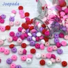 Jouets de dentition Joepada 50 pièces 12MM lentilles en Silicone perles sans BPA bricolage écologique bébé dentition sucette chaîne collier pendentif 230825