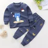 Kleidungssets 100 % Baumwolle Infantil Unterwäsche Anzüge geborenes Baby Mädchen Outfits Herbst Babys Kleidung kleiner Junge Pullover Hosen Kinder Sets 230825