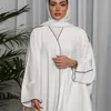 Vêtements ethniques S XL Ligne de mode Abayas surdimensionnées avec ceinture Djellaba Robe musulmane Dubaï Pleine longueur Abaya Turquie Islam Robe WY1518 230825