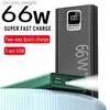 30000 мАч Power Bank 65 Вт Супер быстрая зарядка Портативный внешний аккумулятор Фонарик 2 USB Повербанк для 14 13 Sangsung Q230826