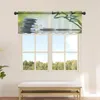 Curtain Orchid Dewdrop Basalt Stones Bamboo Kitchen Small Tulle Sheer Short Bedroom Living Room Home Decor Voile Drapes