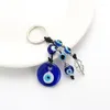 Porte-clés bleu mauvais œil, petites perles exquises, pendentif, bijoux, sac cadeau pour propriétaire, accessoires B85D