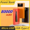 80000mAh Power Bank 66W Fast Charge PD20W 2023 New Auxiliary Battery Large Capacity Camping Travel Portable Powerbank Q230826