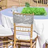 Stol täcker 10 st elastiska midjebältet Back Trim Wedding Party Sashes Dekorativa kedjebågar Band Banquet Decors Polyester (Polyester)
