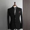 Pakken voor heren Blazers Heren Twee knoppen Notch Revers Smokings Mode Casual Business Jurk Blazer Jasje / 6 kleuren XS-5XL 230825