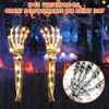 Andra evenemangsfest levererar 2st halloween dekoration skelett armar hand insats lampa 8 lägen timer vattentät utomhus trädgård ljus upp figurbatteriet 230825